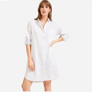 Everlane White Cotton Shirtdress with pockets 2